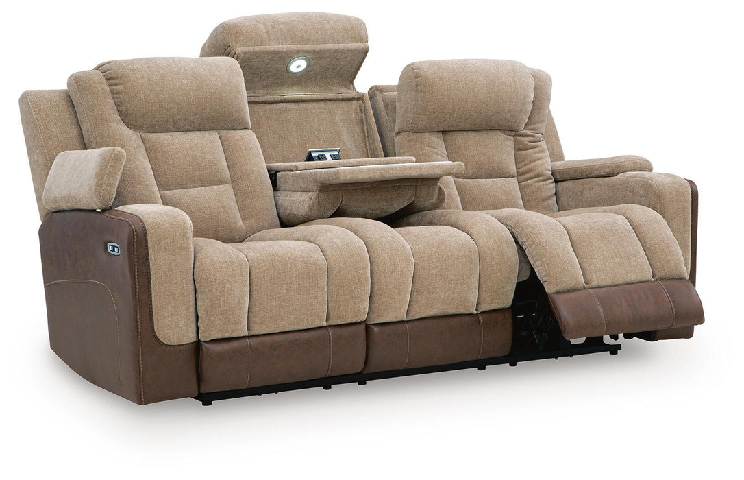 Mixed Motion - Power Reclining Sofa With Adjustable Headrest Signature Design by Ashley®