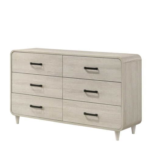 6 Drawer Dresser With Ample Storage Space - Antique White Home Essentials