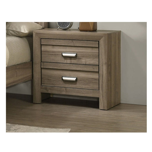 2 Drawer Nightstand With Pulls, Bedroom Furniture - Light Brown Home Essentials