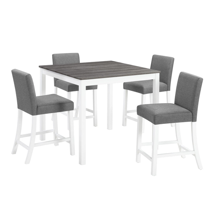 5 Piece Counter Height Table Set With 4 Chairs Home Essentials