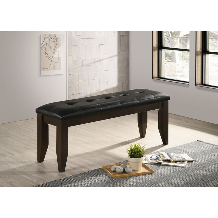 Tufted Upholstered Dining Bench - Brown Furniture Max
