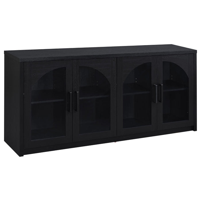 Shayne - 4 Door Sideboard With Arched Doors - Black Furniture Max