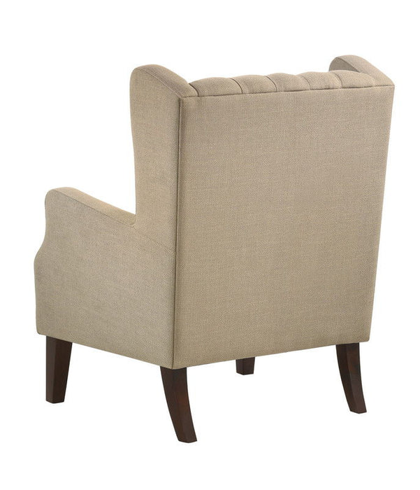 Irwin - Linen Button Tufted Wingback Chair