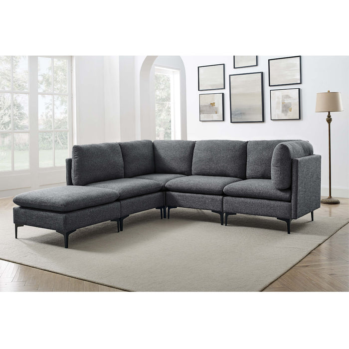 Upholstered Modular Sectional & Tall Legs Home Essentials