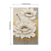Lotus Flower Canvas Wall Art, Hand Painted Thick Textured Floral Painting With Accents, Neutral Decor For Living Room - Antique White / Gray Daily Nest