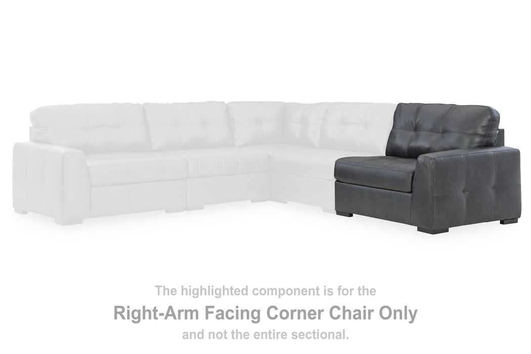 Brindley Pier - Raf Corner Chair - Fog Signature Design by Ashley®