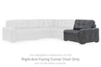 Brindley Pier - Raf Corner Chair - Fog Signature Design by Ashley®
