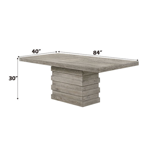 Faustine - Dining Table - Salvaged Light Oak ACME