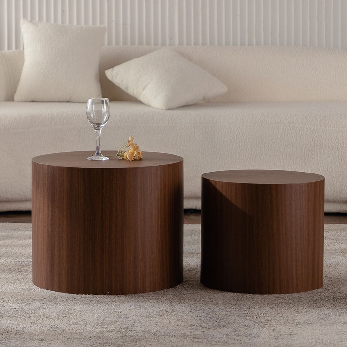 Modern Round Nesting Coffee Table (Set of 2) Home Essentials