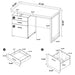 Trowbridge - 3 Drawer Office Desk - Mango Color Furniture Max