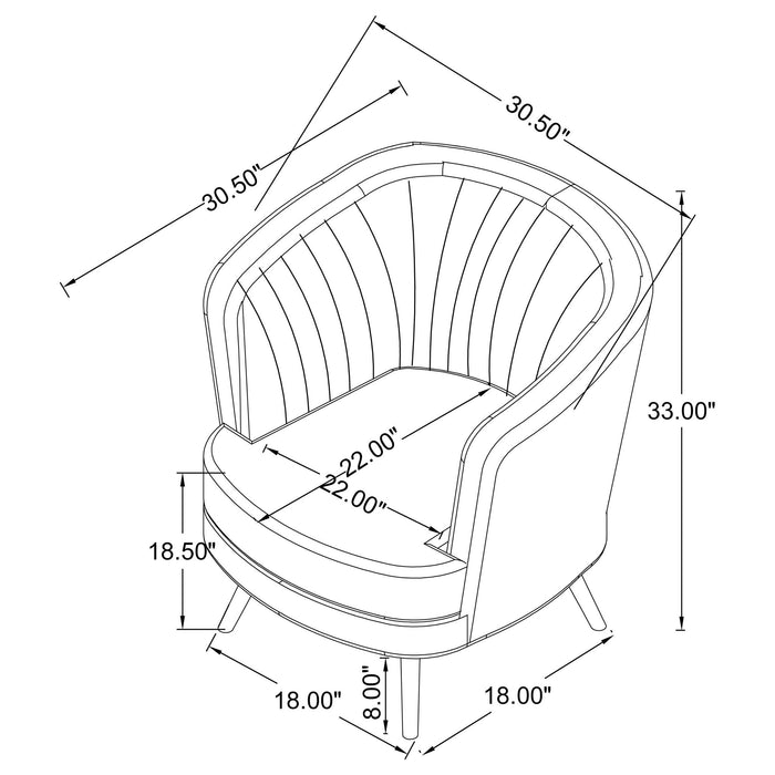 Tufted Upholstered Lounge Seating Chair Furniture Max