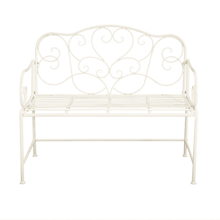 Sunnydaze - Outdoor Garden Bench - Matte White