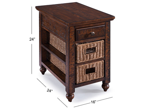 Cottage Lane - Wood Rectangular Chair Side End Table - Coffee Magnussen Furniture