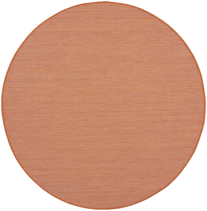 6' Round Power Loom Area Rug - Rust