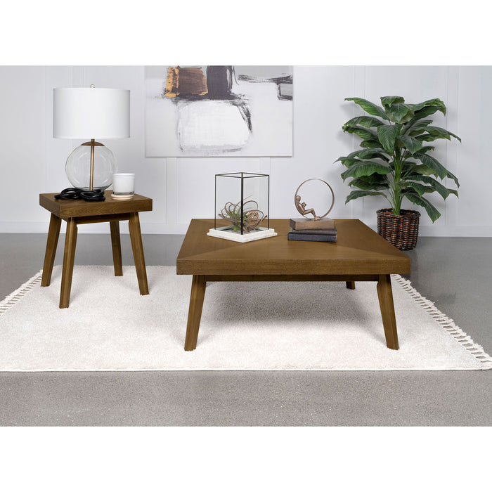 Aidan - 2 Piece Square Coffee And End Table Set - Walnut Furniture Max