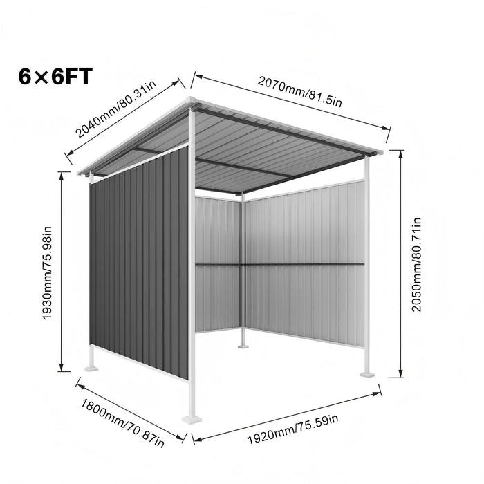 Outdoor Pergola, Bike Storage Shed, Grill Gazebo For Patio - Gray Daily Nest