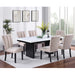 2 Tone Dining Table Set With Upholstered Side Chairs Home Essentials