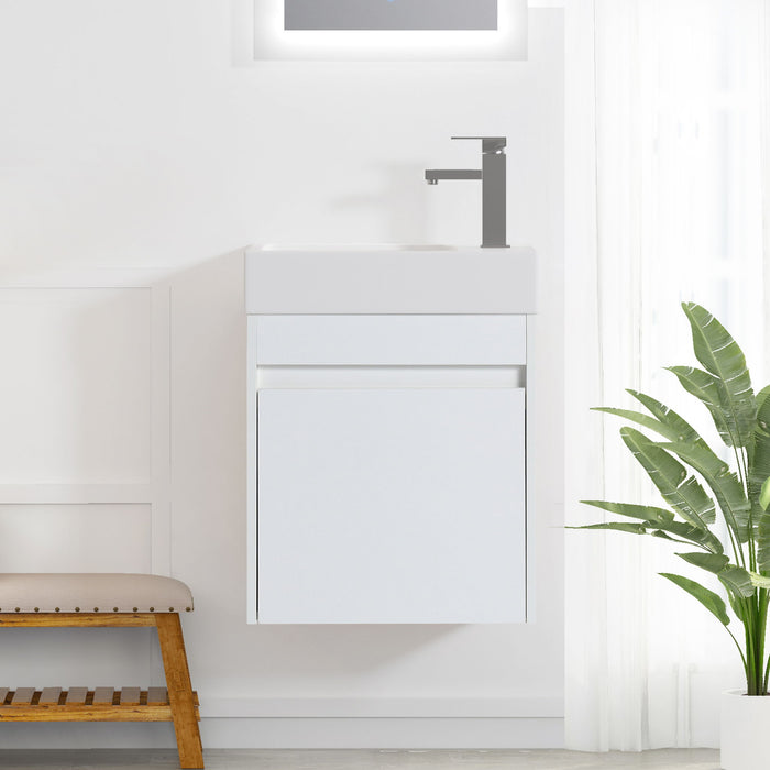 Sink Floating Bathroom Vanity With Soft Close Cabinet Door Home Essentials