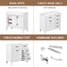 Modern Bathroom Vanity Base Only, 2 Doors And 3 Drawers Hearth and Haven