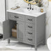 Modern Bathroom Vanity With Sink, Freestanding Design With Drawers And Doors Hearth and Haven