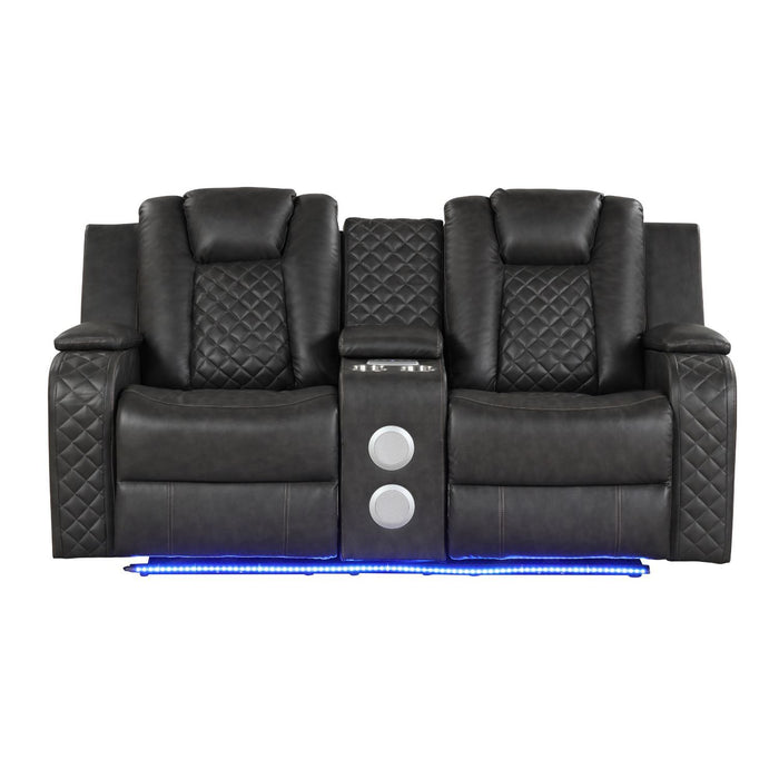 Benz - Power Reclining Loveseat & LED Lighting And Built In USB Matrix Furniture Group