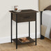 Contemporary 2 Tier Accent Table With Storage Drawer 8th Street