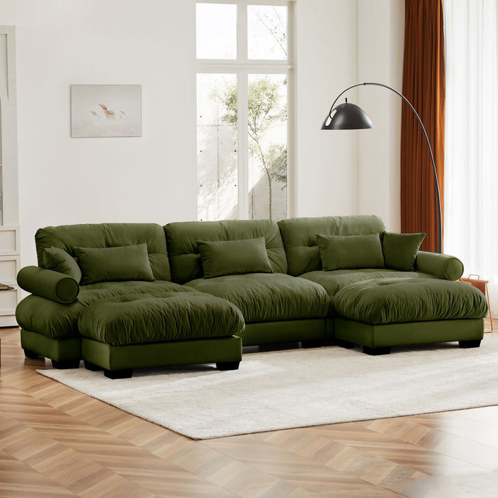 Super Comfort Oversized Modular Sectional Sofa With Movable Ottoman Home Essentials