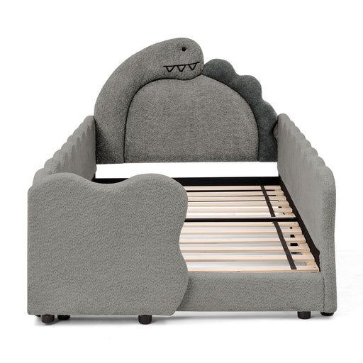 Cute Dinosaur Shaped Bed With Safety Guardrail, Toddler Frame Home Essentials