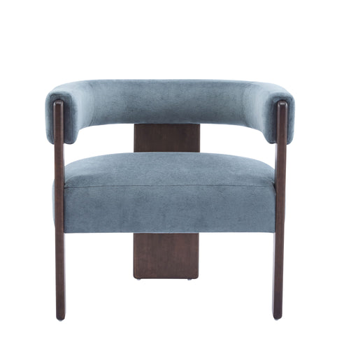 Modern Upholstered Accent Arm Chair With Barrel Back Design Noble House