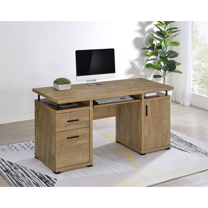 Swan - 2 Drawer Computer Desk - Mango Color Furniture Max