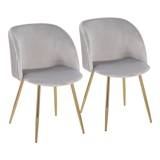 Fran - Pleated Waves Contemporary Chair (Set of 2) Lumi Source
