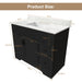 Bathroom Vanity Set, Soft Close Doors & Drawers, 3 Faucet Holes, Sink Included - Black Home Essentials