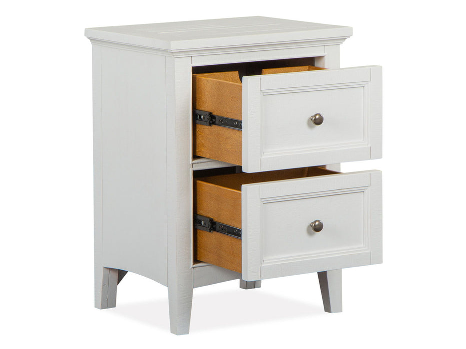 Heron Cove - Small Drawer Nightstand - Chalk White And Dovetail Gray Magnussen Furniture
