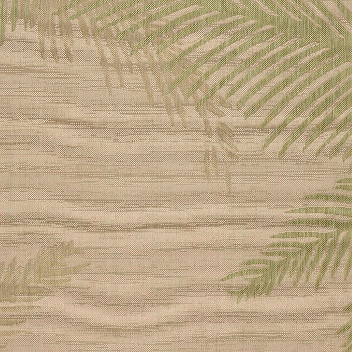 8' X 9' Floral Indoor & Outdoor Area Rug - Beige