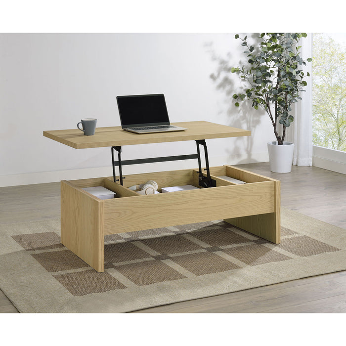 Parker - Lift Top Coffee Table - Light Oak Furniture Max