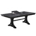 Rectangle Dining Table With Butterfly Leaf, Trestle Base - Charcoal Home Essentials