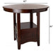 Round Counter Height Dining Table Only With Shelves - Brown Mix Home Essentials
