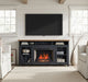 Fireplace TV Stand Console For TVs Up To 85" - Black / Whiskey Home Essentials