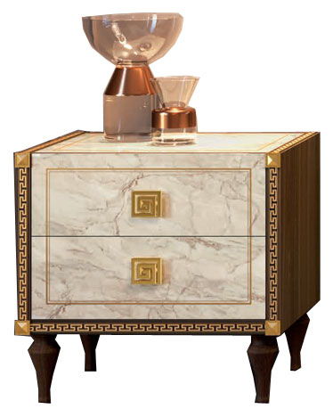 Romantica - Nightstand - Light Beige / Brown Walnut Arredoclassic Italy