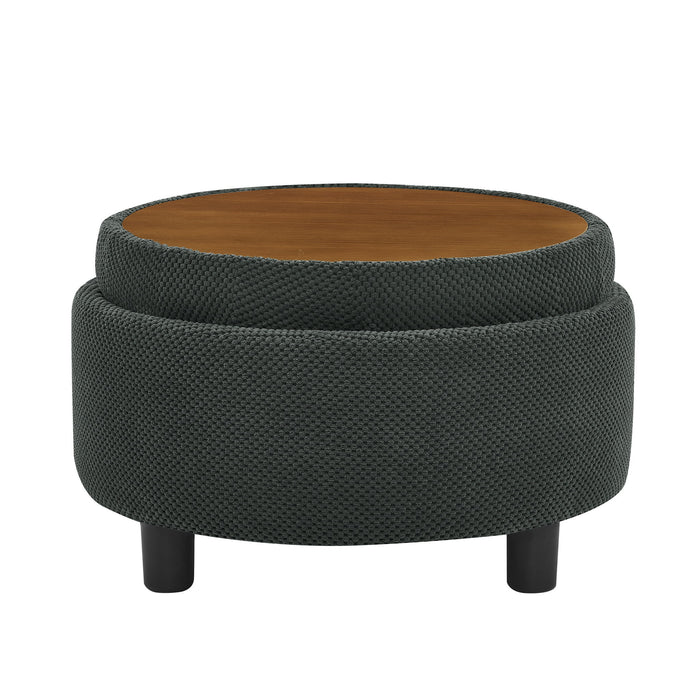 Storage Round Footstool Table Ottoman Home Essentials