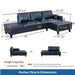 L - Shaped Sectional Sofa With Chaise & Ottoman Home Essentials