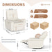 270° Power Swivel Rocker Recliner Chair With Phone Holder, Electric Glider Reclining Sofa With USB Ports For Living Room Bedroom - Beige Home Essentials