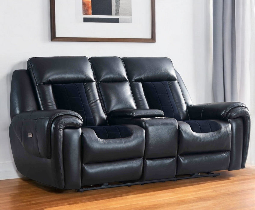 Power Reclining Loveseat With Storage - Black
