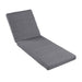 Outdoor Chaise Lounge Cushion Only, Water-Resistant Patio Lounge Chair Cushion With Removable Cover Noble House