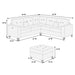 Sectional Set With Corner Wedge Ottoman USB Port Home Essentials