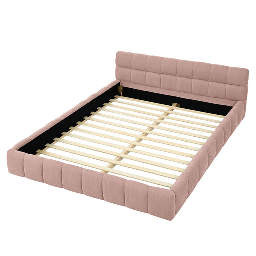 Modern Platform Bed Frame With Thick Fabric Home Essentials
