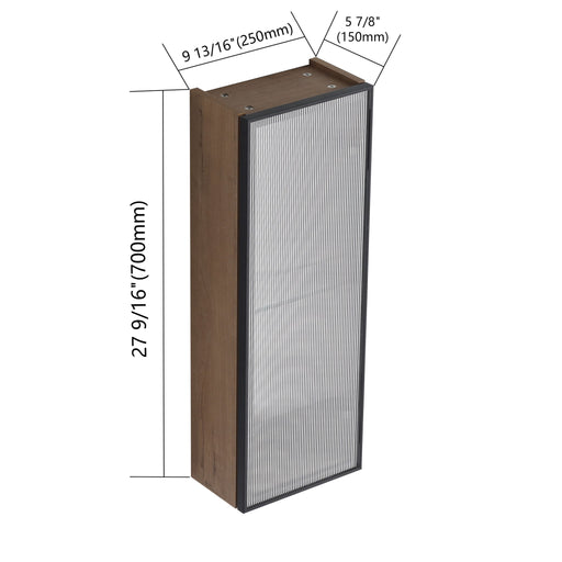 10" Bathroom Wall Mirror Cabinet With Door, Adjustable Shelf - Imitative Oak Home Essentials