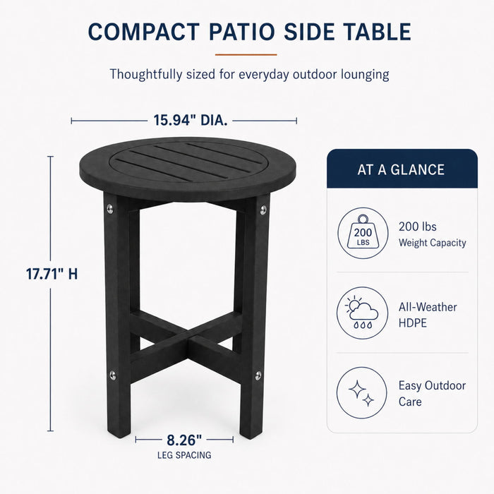 Round Outdoor Side Table Home Essentials
