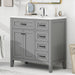 Modern Bathroom Vanity With Sink, Freestanding Design With Drawers And Doors Hearth and Haven