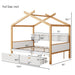 House Bed With Bookshelf Storage Hearth and Haven